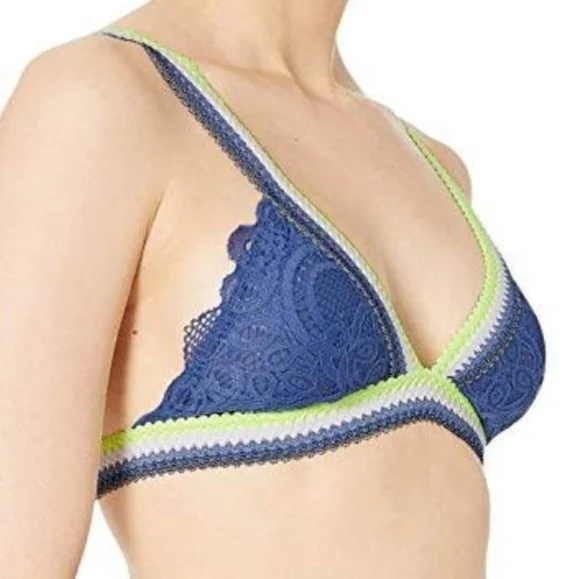 Free People Mika Bralette Blue Jean Baby Color Small - Picture 2 of 6